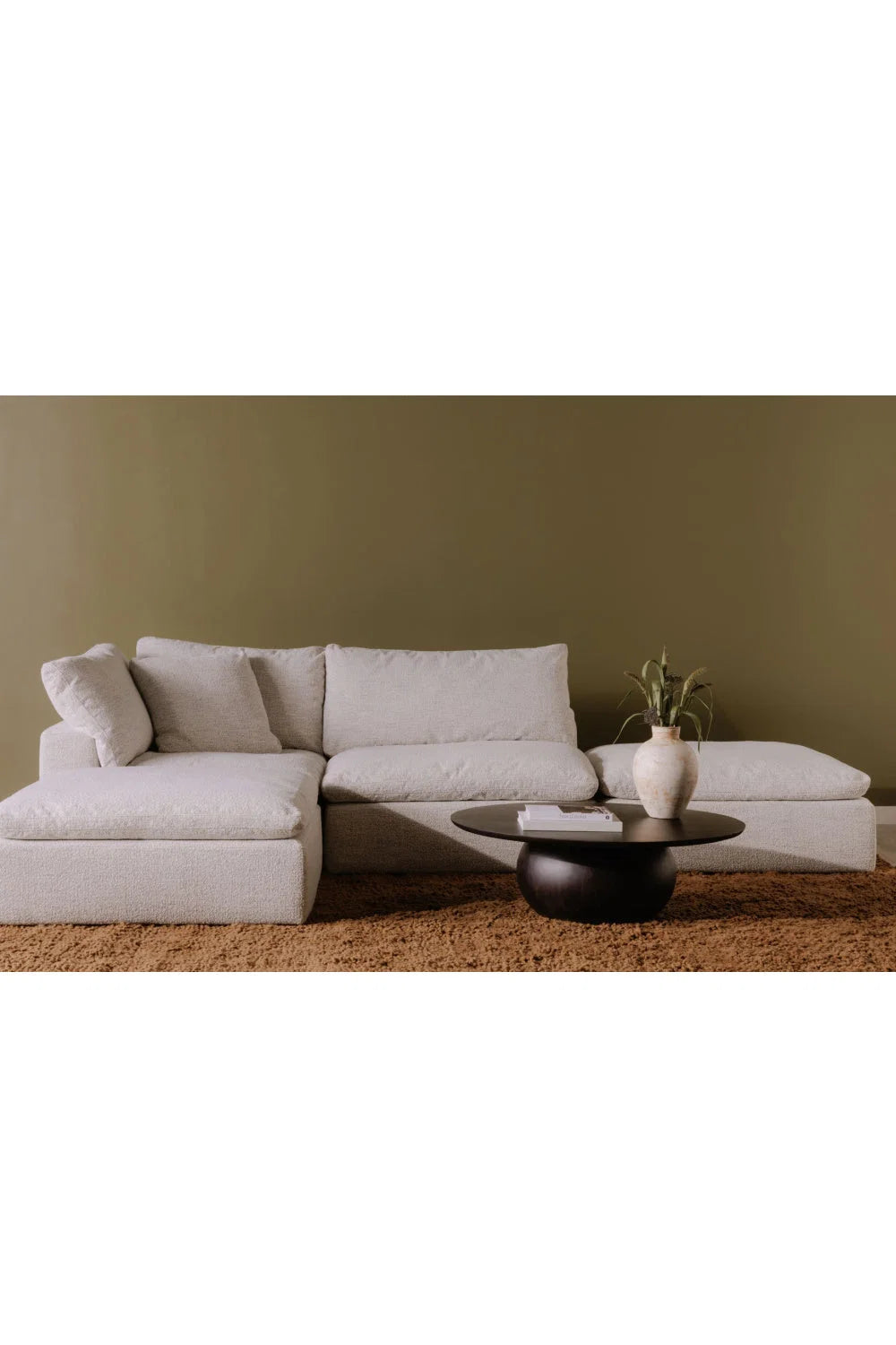 Luxury Round Solid Wood Coffee Table Modern Italian Style for Villa