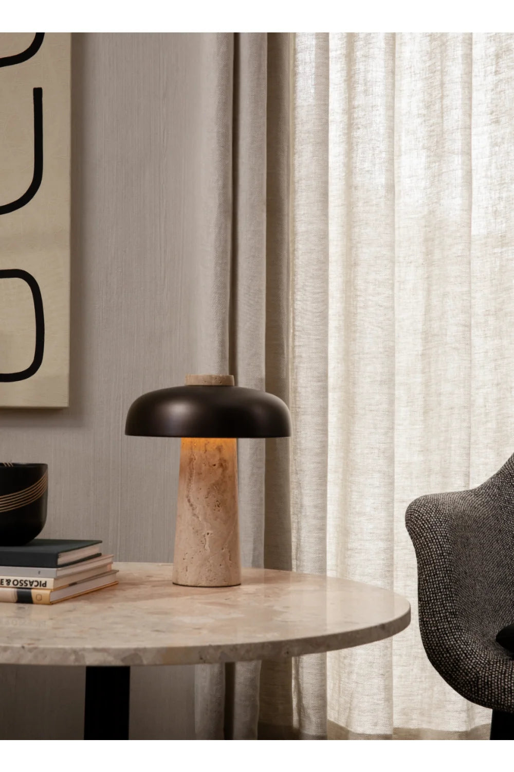 Luxury Round Star Base Coffee Table Modern Italian Style for Villa
