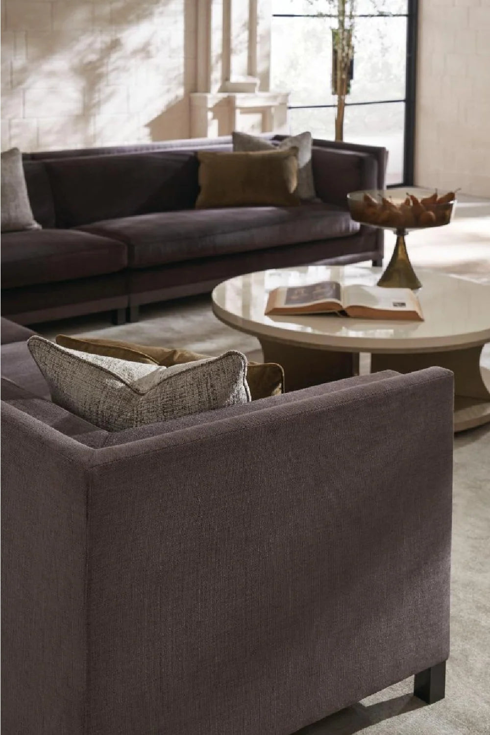 Luxury Round Swivel Cocktail Table Modern Italian Style for Villa