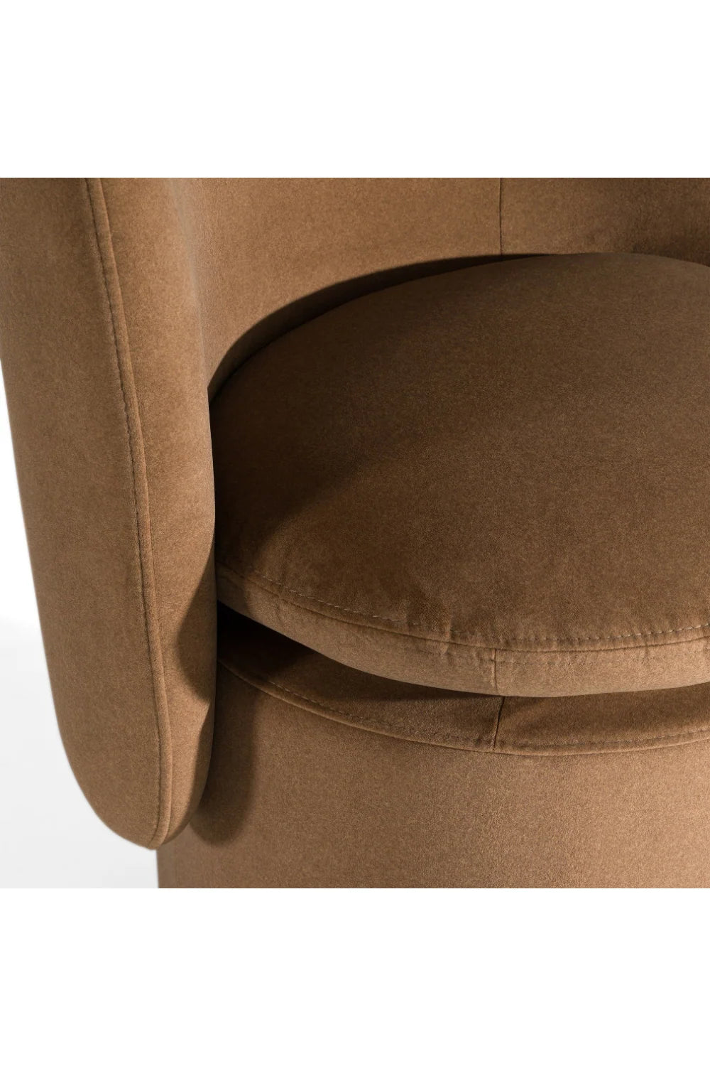 Luxury Round Swivel Fabric Modern Dining Chair European Style for Villa