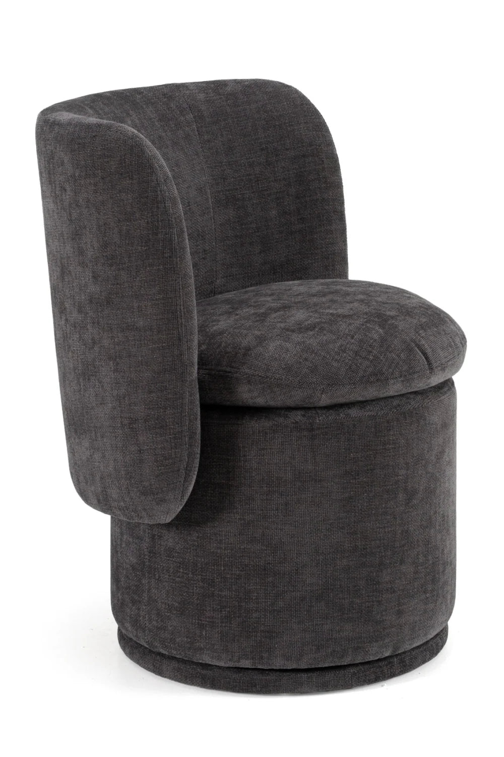 Luxury Round Swivel Fabric Modern Dining Chair European Style for Villa