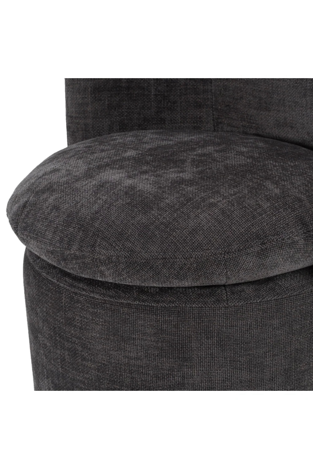 Luxury Round Swivel Fabric Modern Dining Chair European Style for Villa