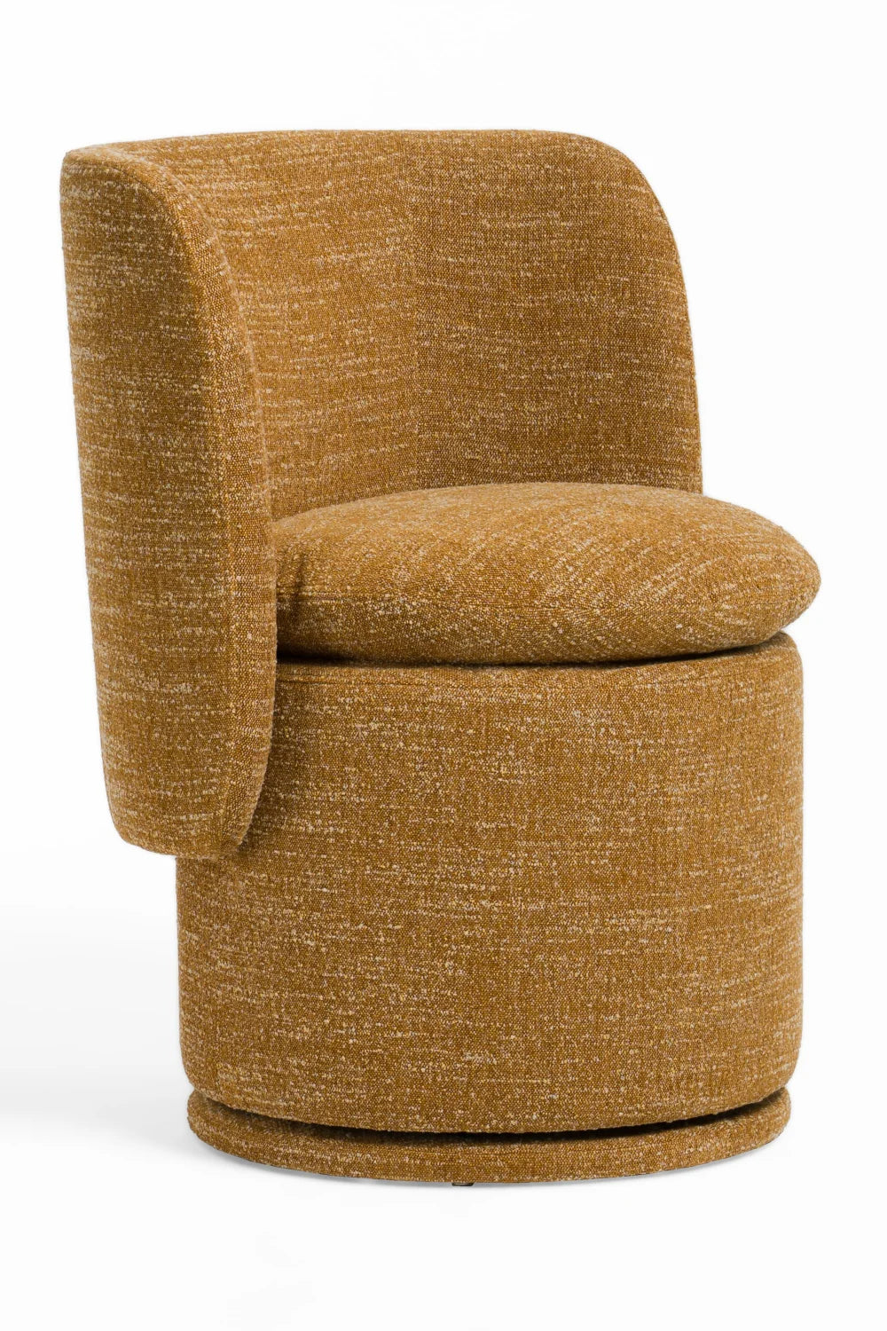 Luxury Round Swivel Fabric Modern Dining Chair European Style for Villa