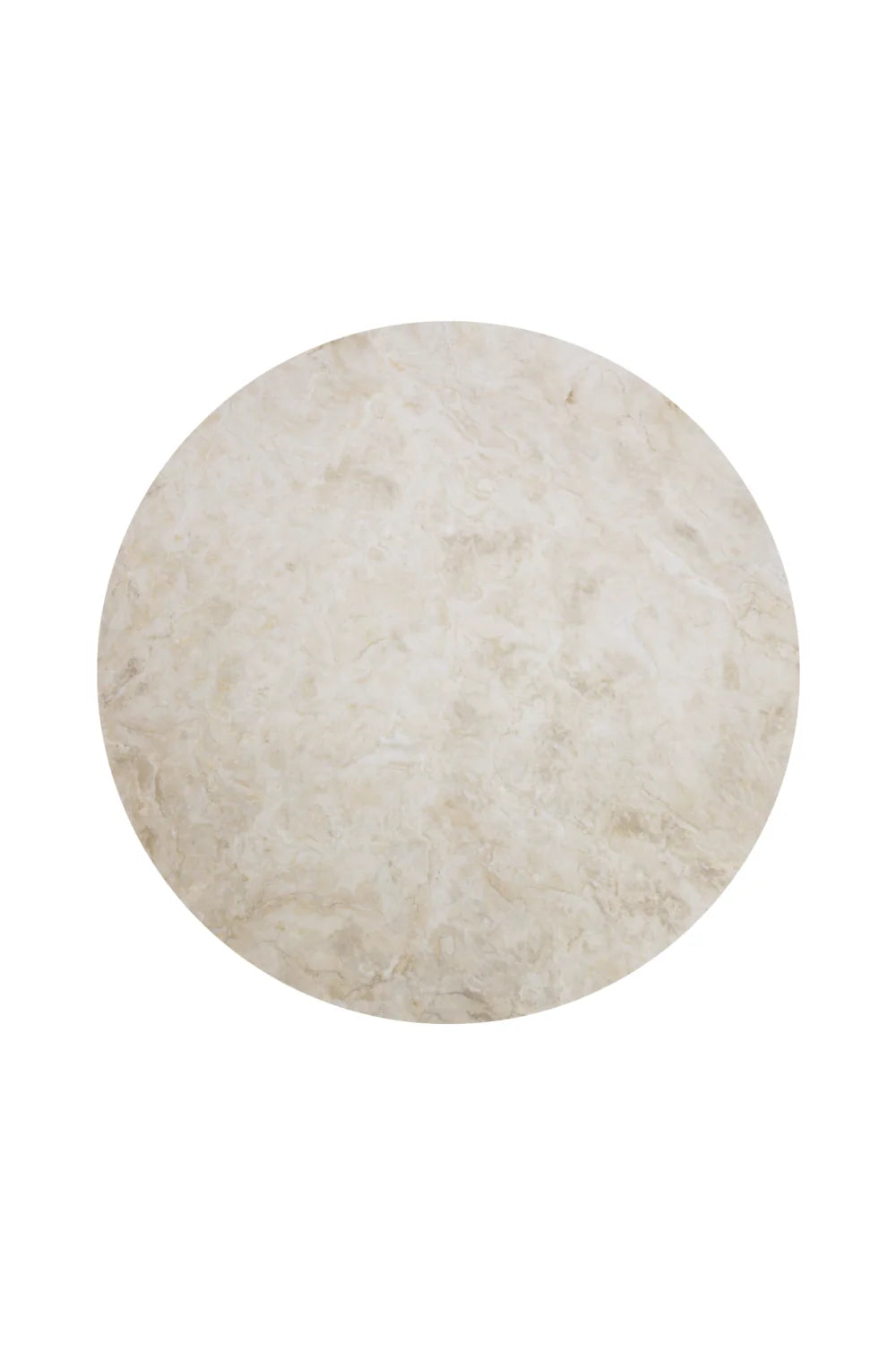 Luxury Round Taupe Leather Marble Dining Table Modern Italian Style for Villa