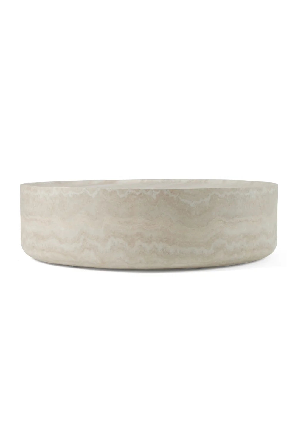 Luxury Round Travertine Coffee Table Modern Italian Style for Villa