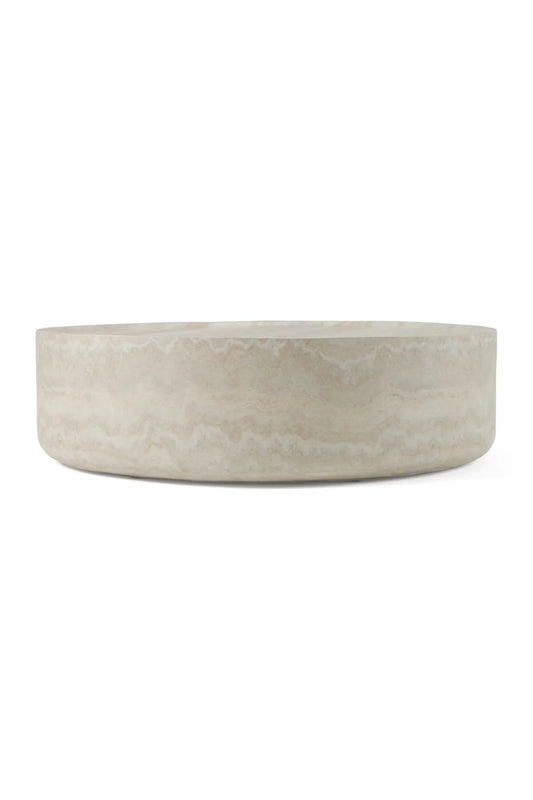 Luxury Round Travertine Coffee Table Modern Italian Style for Villa
