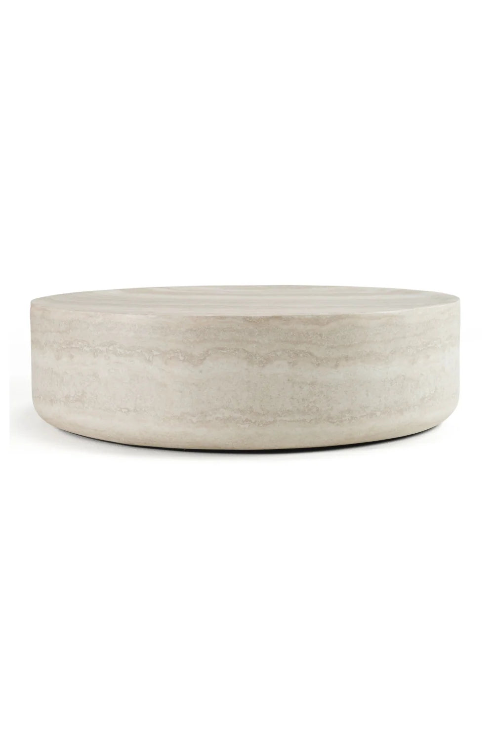 Luxury Round Travertine Coffee Table Modern Italian Style for Villa