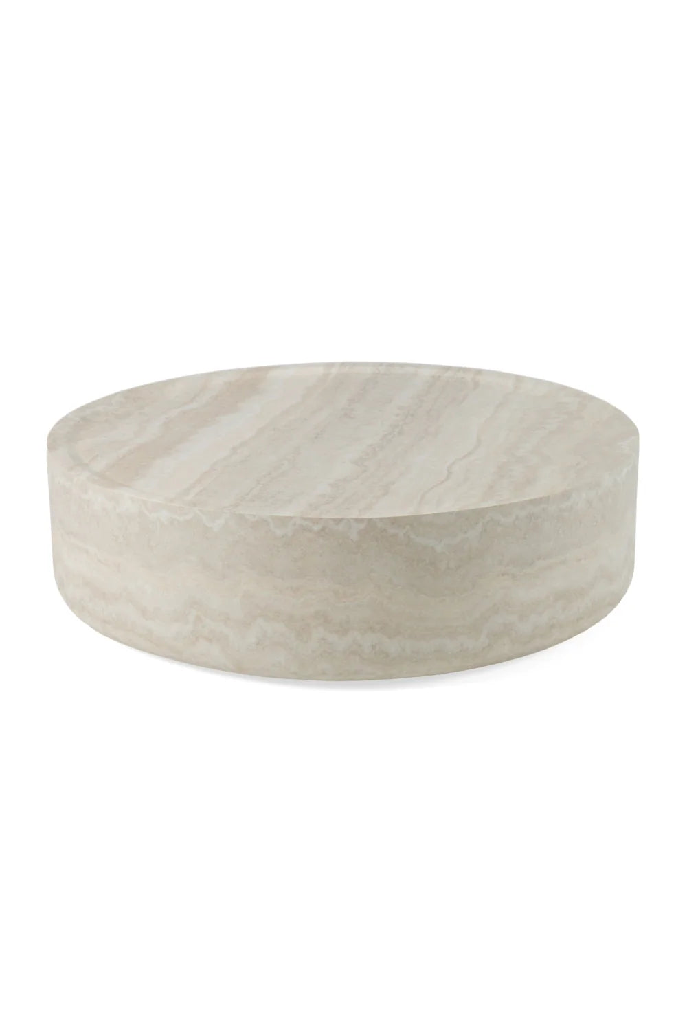 Luxury Round Travertine Coffee Table Modern Italian Style for Villa