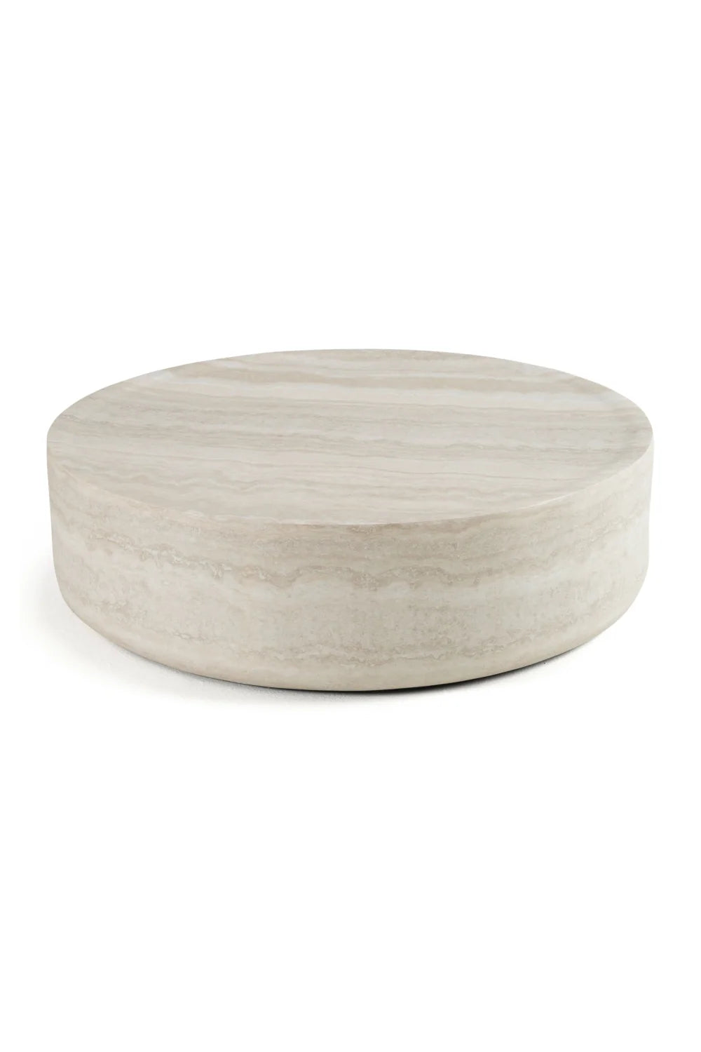 Luxury Round Travertine Coffee Table Modern Italian Style for Villa