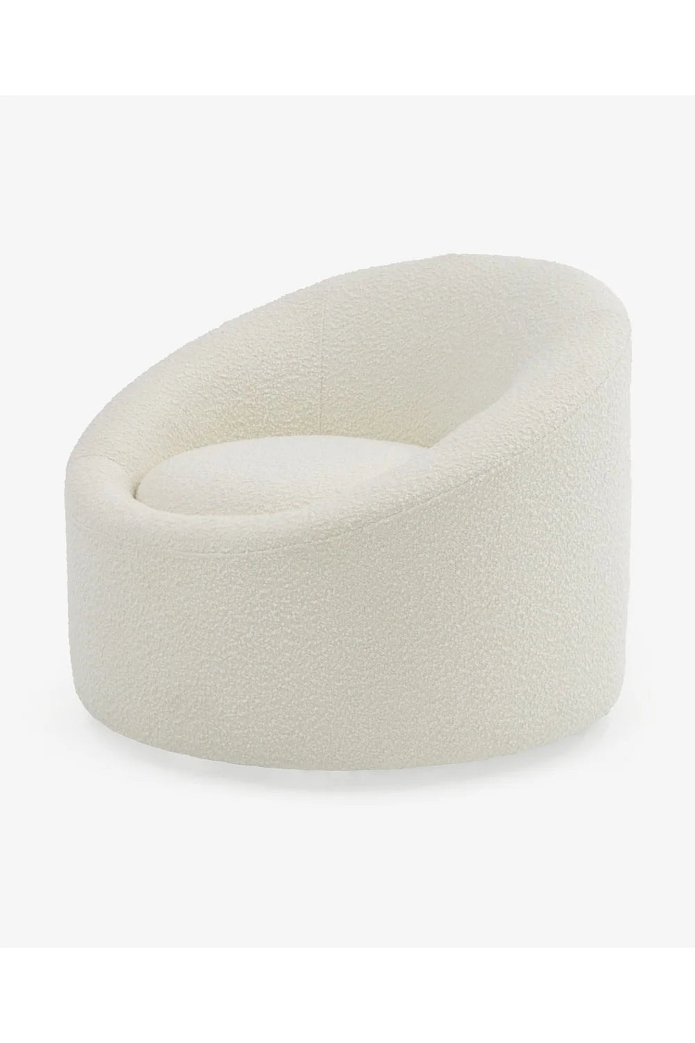Luxury Round Upholstered Swivel Lounge Chair European Style for Villa