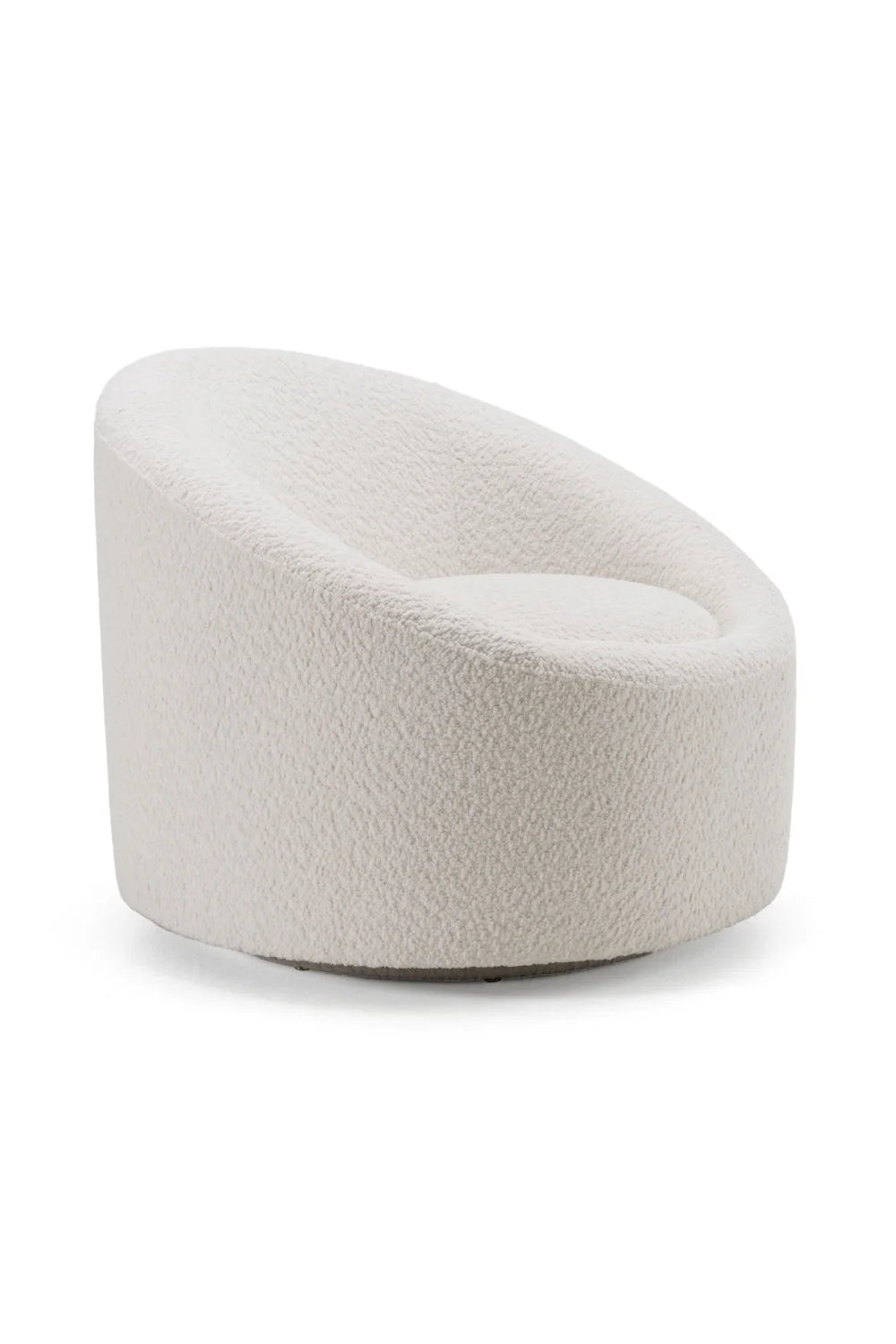 Luxury Round Upholstered Swivel Lounge Chair European Style for Villa