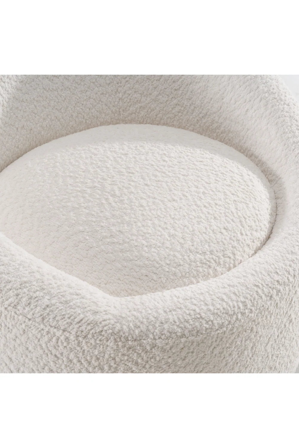 Luxury Round Upholstered Swivel Lounge Chair European Style for Villa