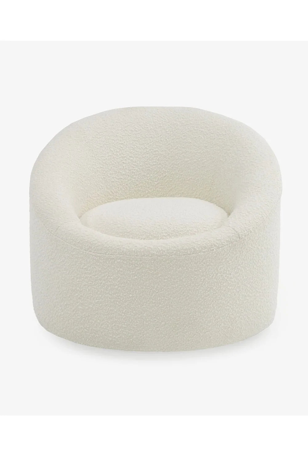 Luxury Round Upholstered Swivel Lounge Chair European Style for Villa