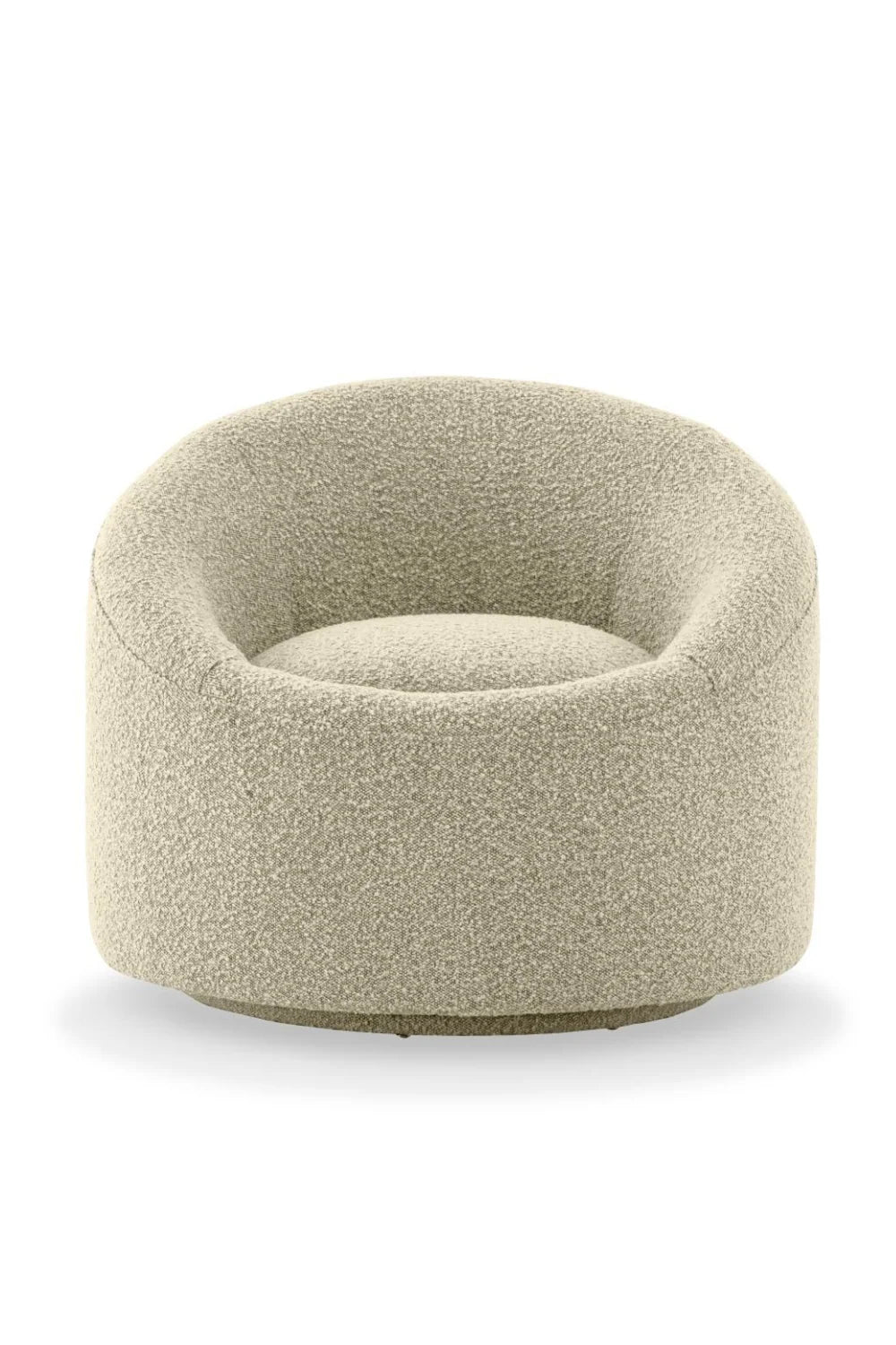 Luxury Round Upholstered Swivel Lounge Chair European Style for Villa
