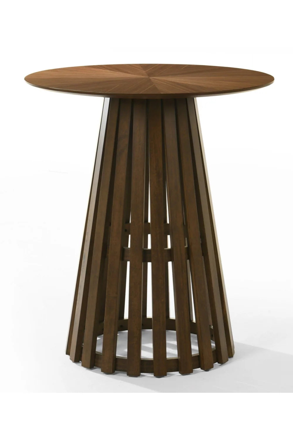 Luxury Round Walnut Bar Table Modern Italian Style for Villa
