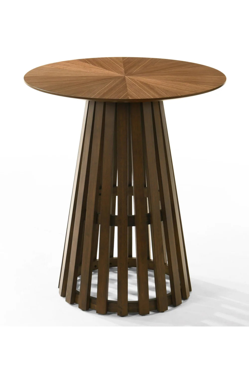 Luxury Round Walnut Bar Table Modern Italian Style for Villa
