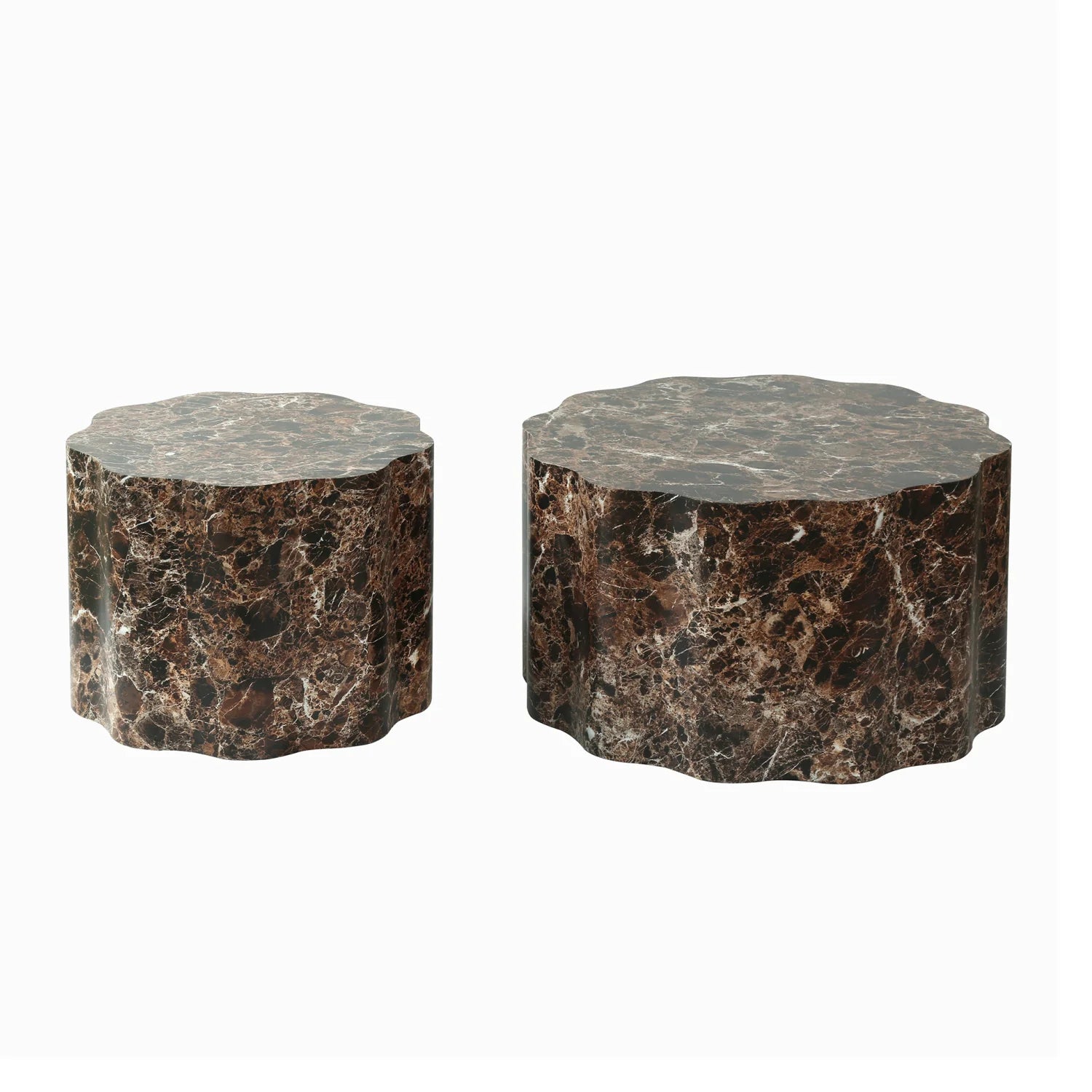 Luxury Round Walnut Coffee Tables Modern Italian Style for Villa