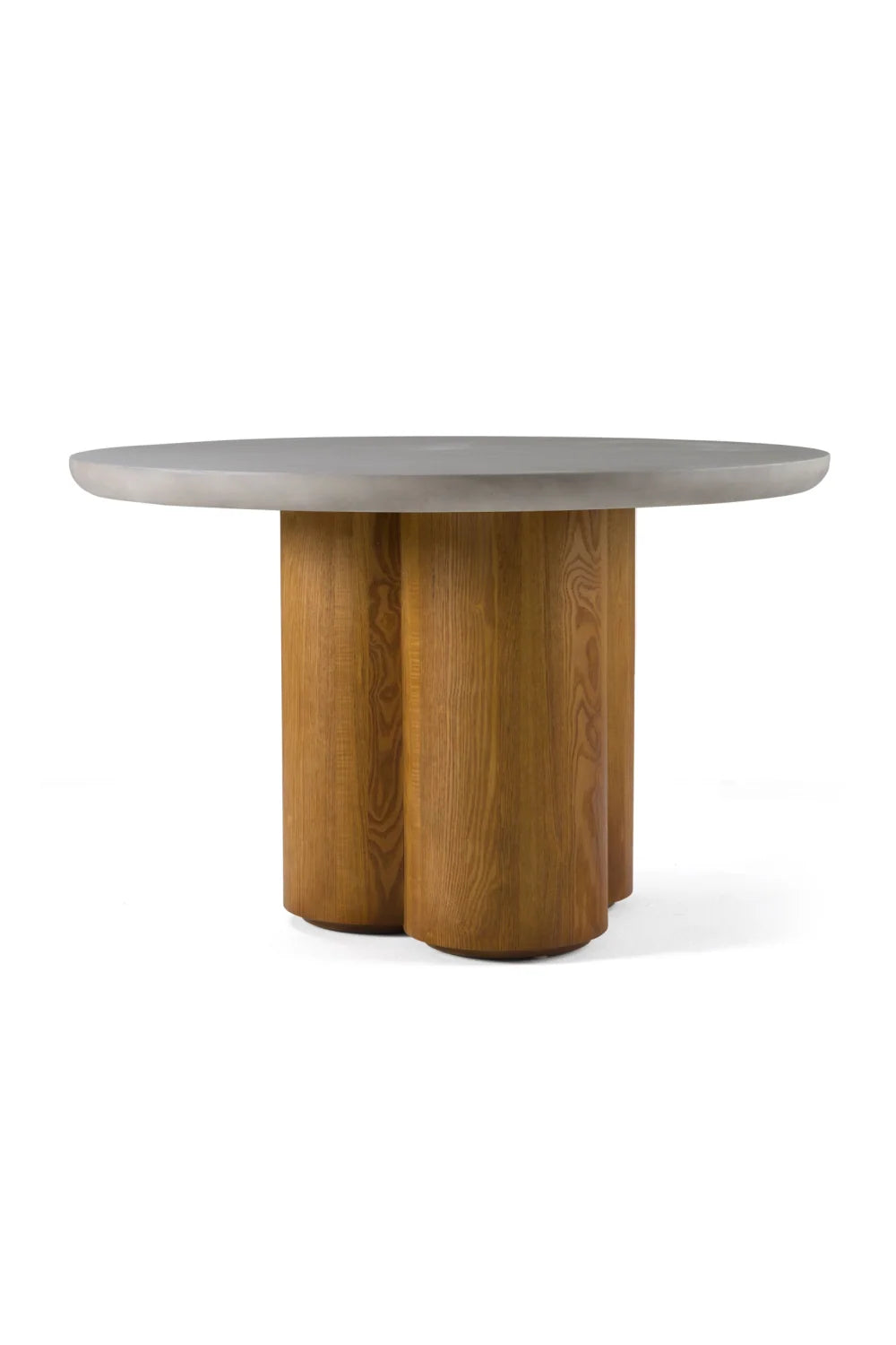 Luxury Round Walnut Veneer Dining Table Modern Italian Style for Villa