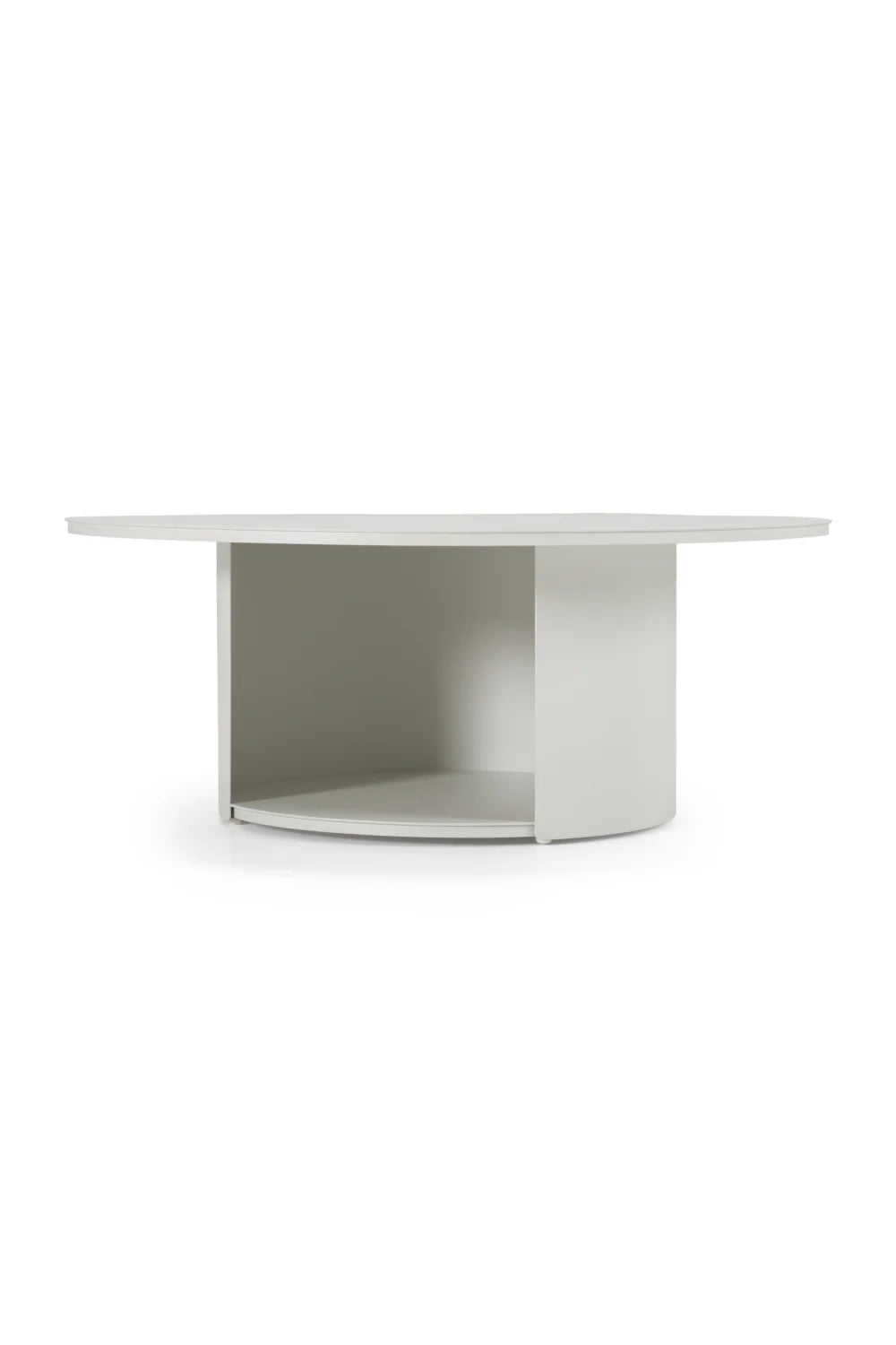 Luxury Round White Coffee Table Modern Italian Style for Villa