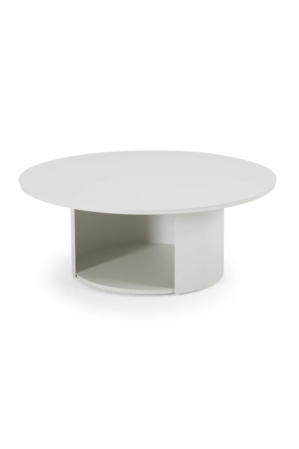 Luxury Round White Coffee Table Modern Italian Style for Villa