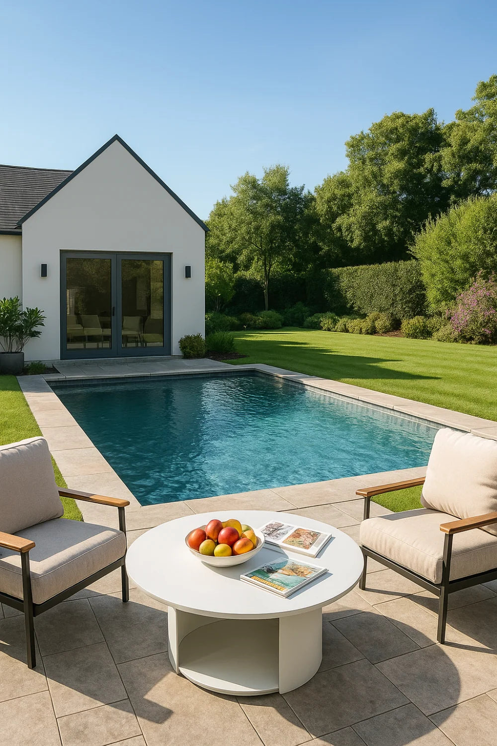Luxury Round White Coffee Table Modern Italian Style for Villa
