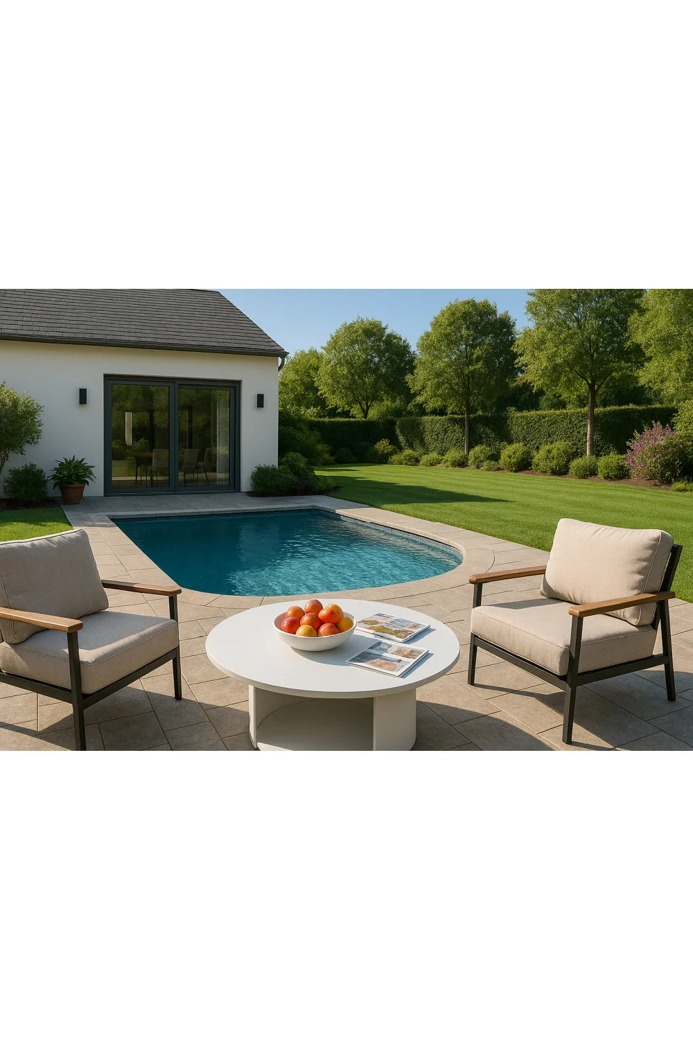 Luxury Round White Coffee Table Modern Italian Style for Villa