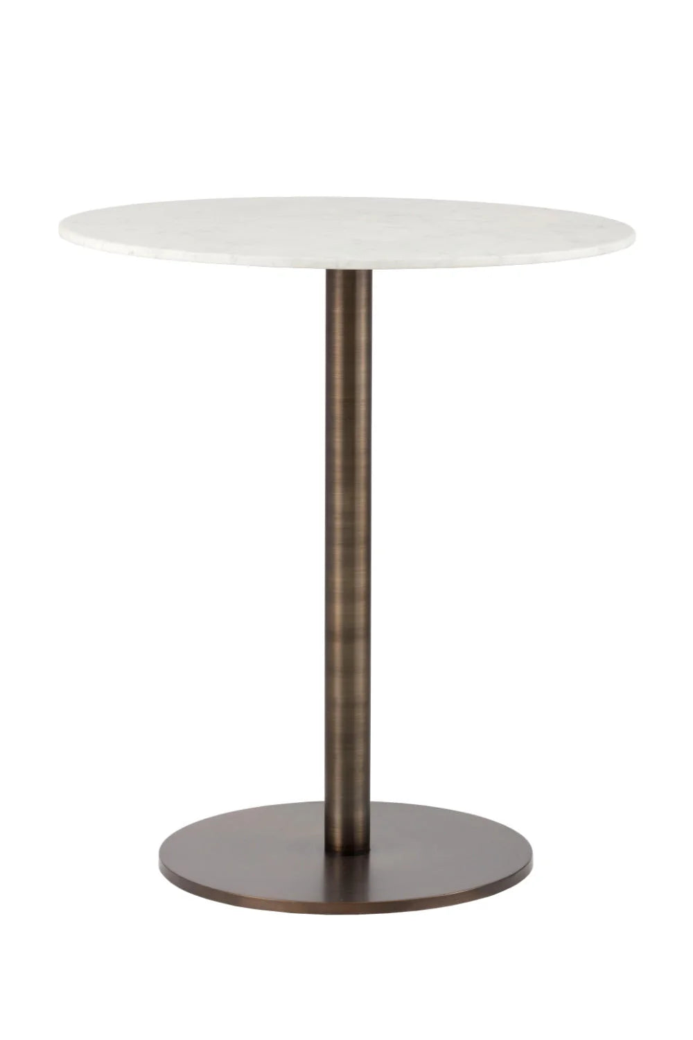 Luxury Round White Marble Bar Table Modern Italian Style for Villa