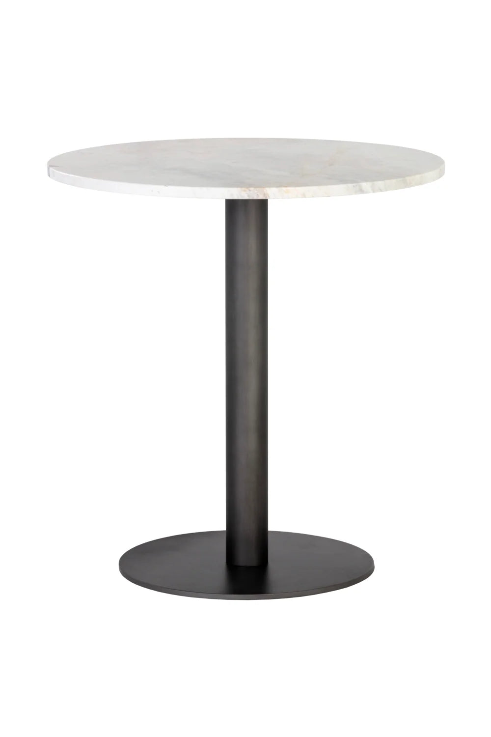 Luxury Round White Marble Bistro Table Modern Italian Style for Villa