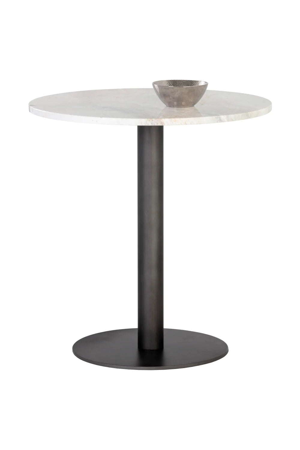 Luxury Round White Marble Bistro Table Modern Italian Style for Villa