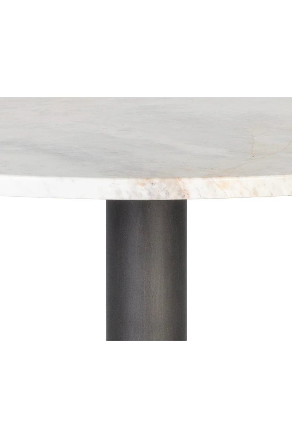 Luxury Round White Marble Bistro Table Modern Italian Style for Villa