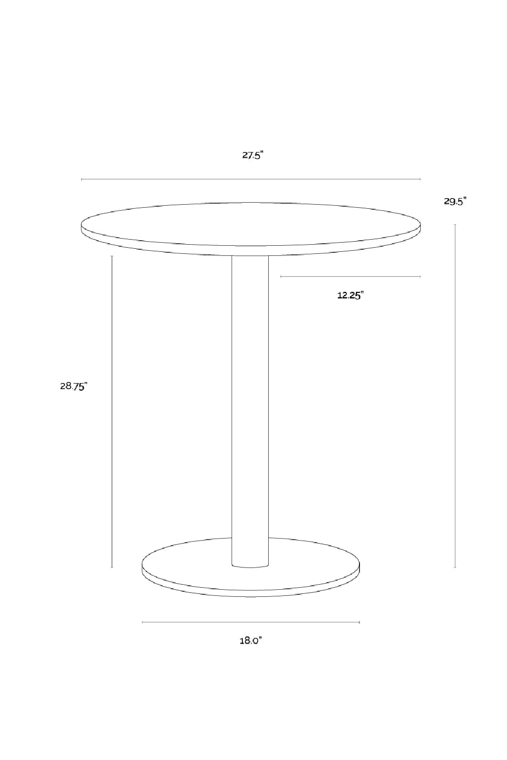 Luxury Round White Marble Bistro Table Modern Italian Style for Villa