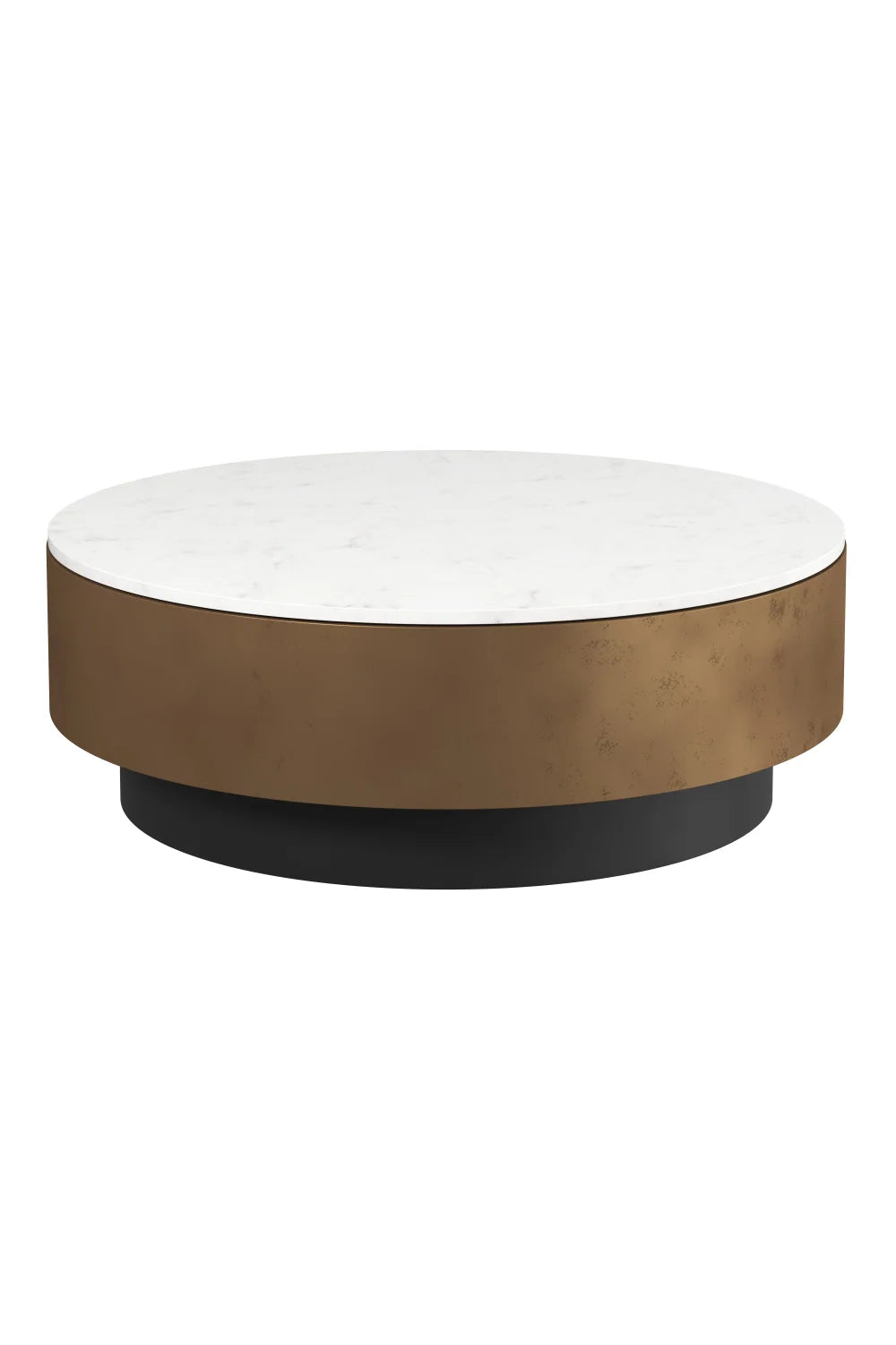 Luxury Round White Marble Coffee Table Modern Italian Style for Villa
