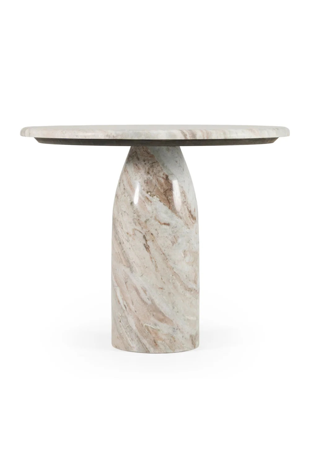 Luxury Round White Marble Coffee Table Modern Italian Style for Villa