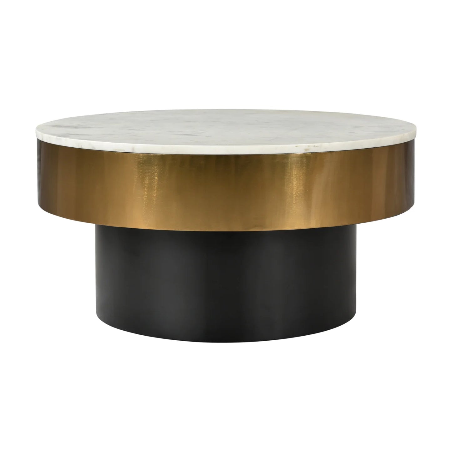 Luxury Round White Marble Coffee Table Modern Italian Style for Villa
