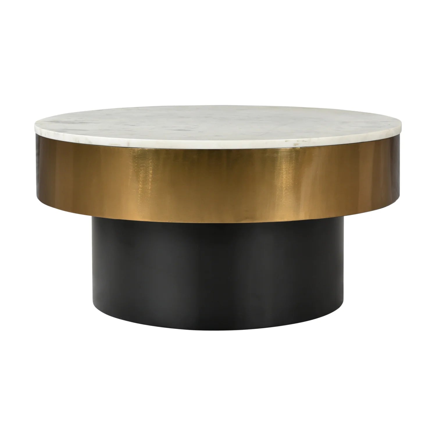 Luxury Round White Marble Coffee Table Modern Italian Style for Villa