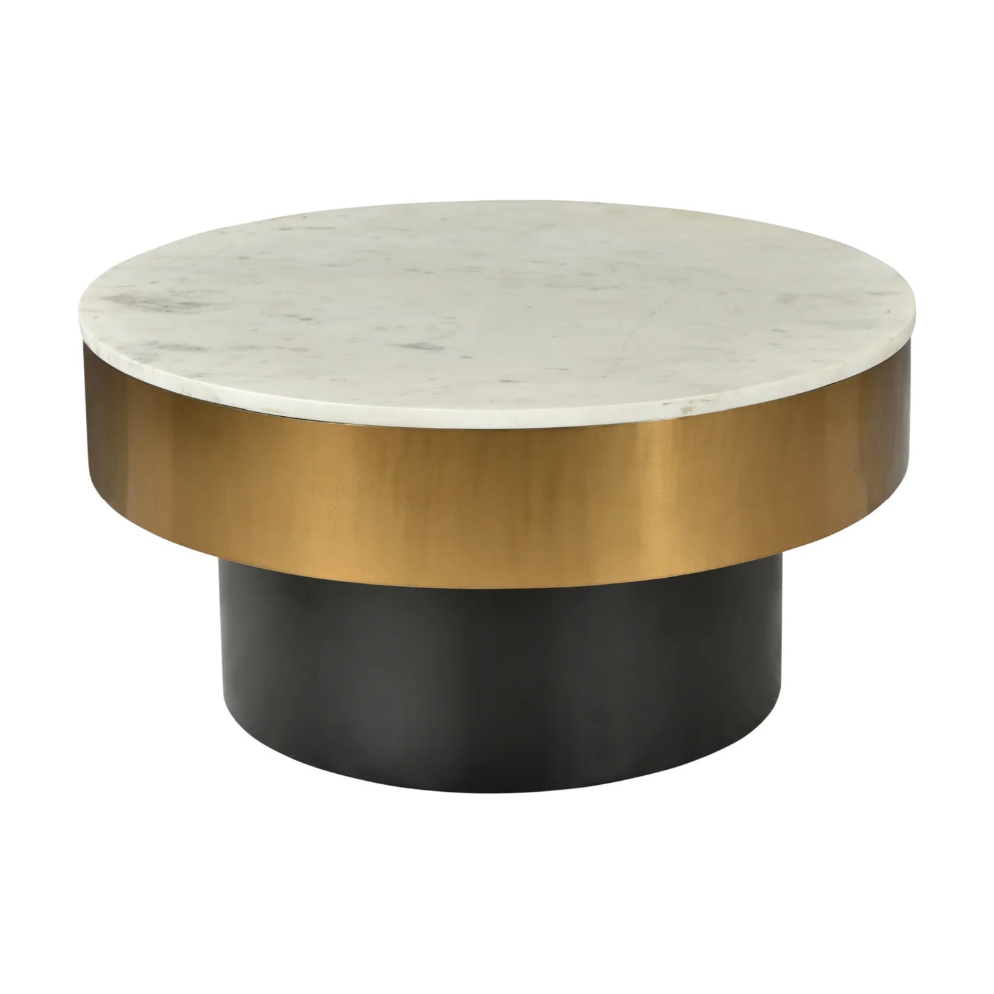 Luxury Round White Marble Coffee Table Modern Italian Style for Villa