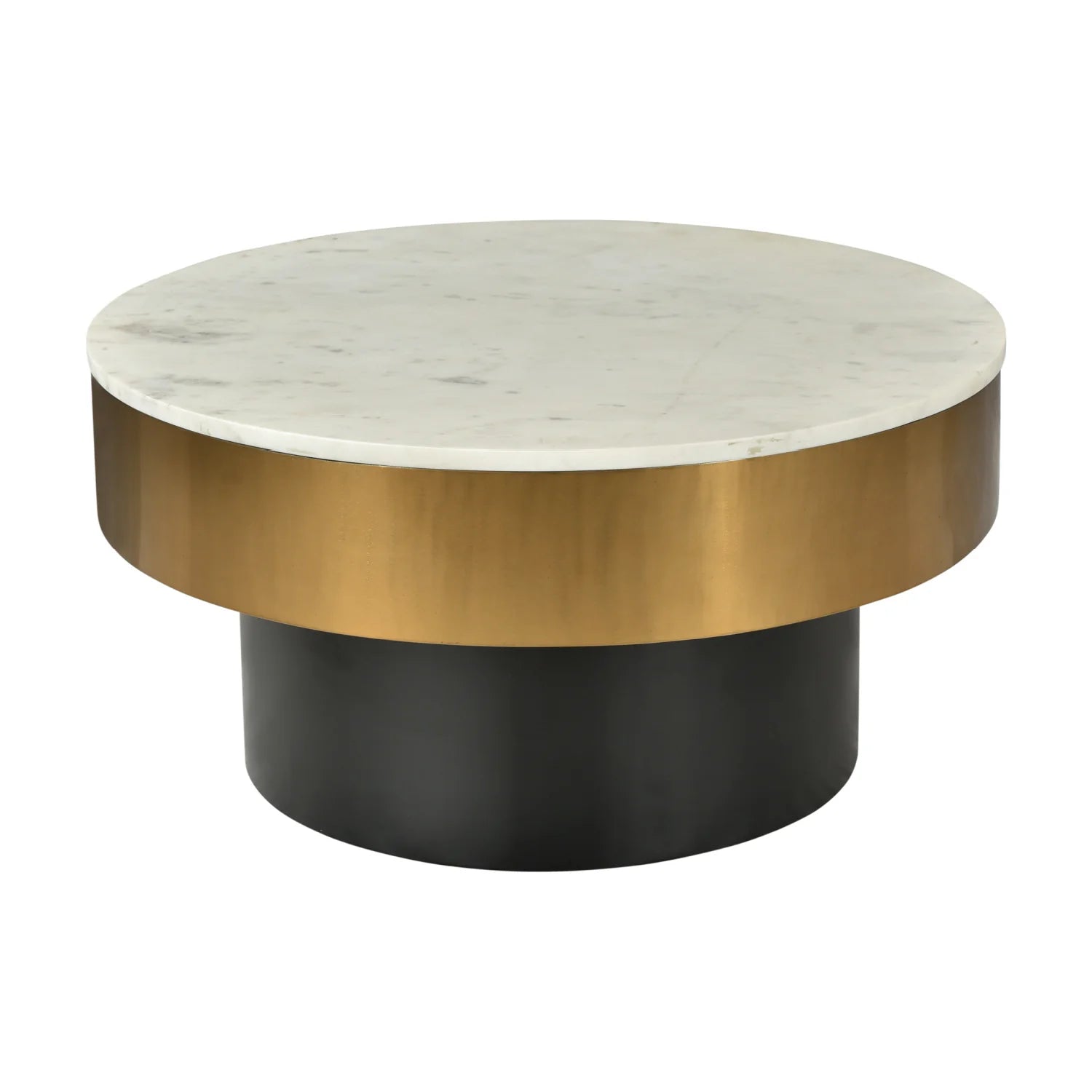 Luxury Round White Marble Coffee Table Modern Italian Style for Villa
