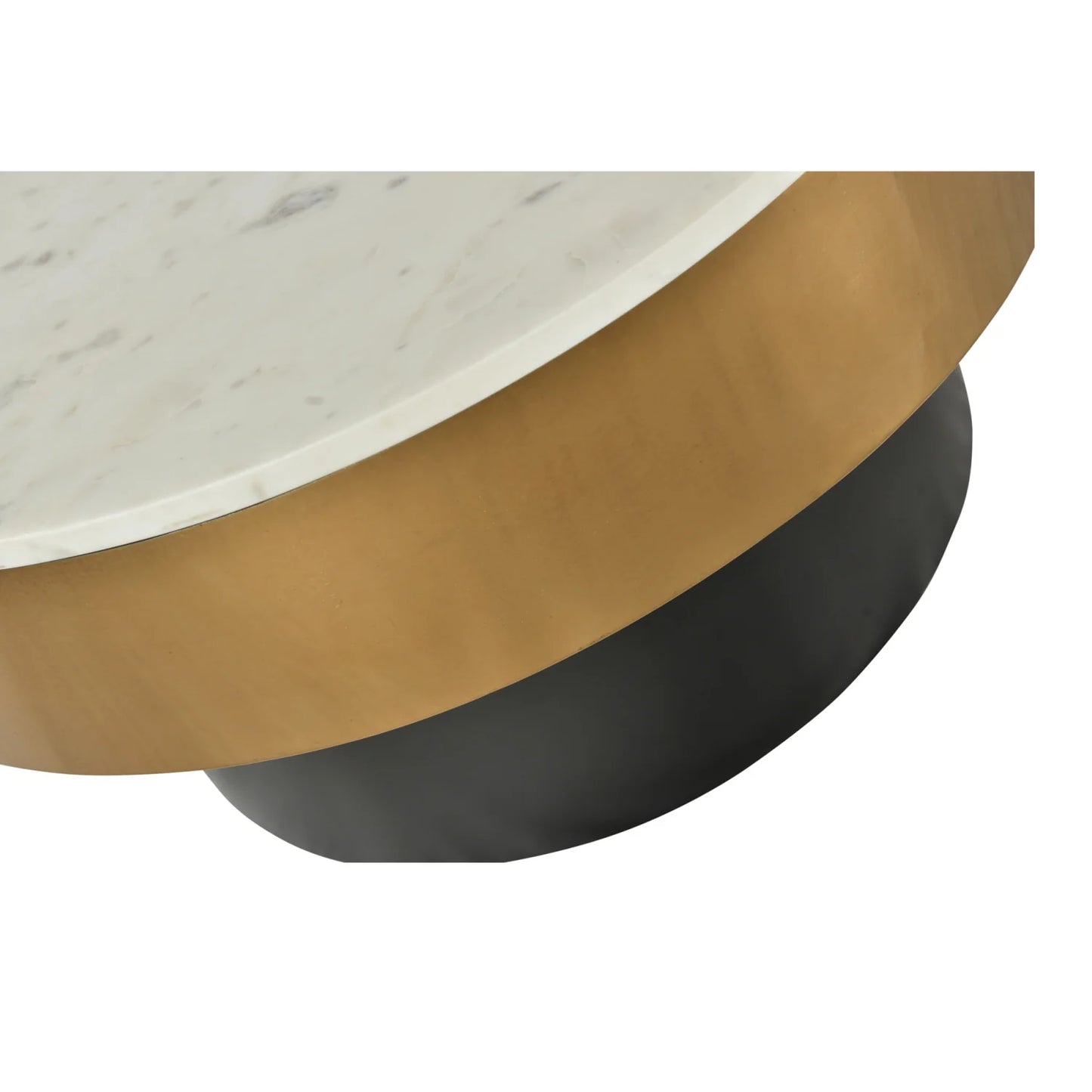 Luxury Round White Marble Coffee Table Modern Italian Style for Villa