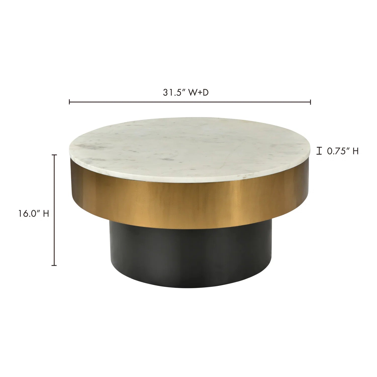 Luxury Round White Marble Coffee Table Modern Italian Style for Villa