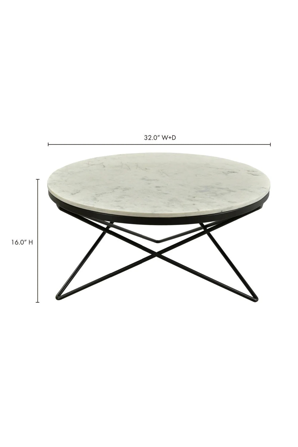 Luxury Round White Marble Coffee Table Modern Italian Style for Villa