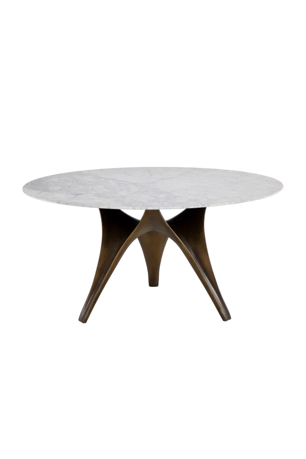 Luxury Round White Marble Dining Table Modern Italian Style for Villa