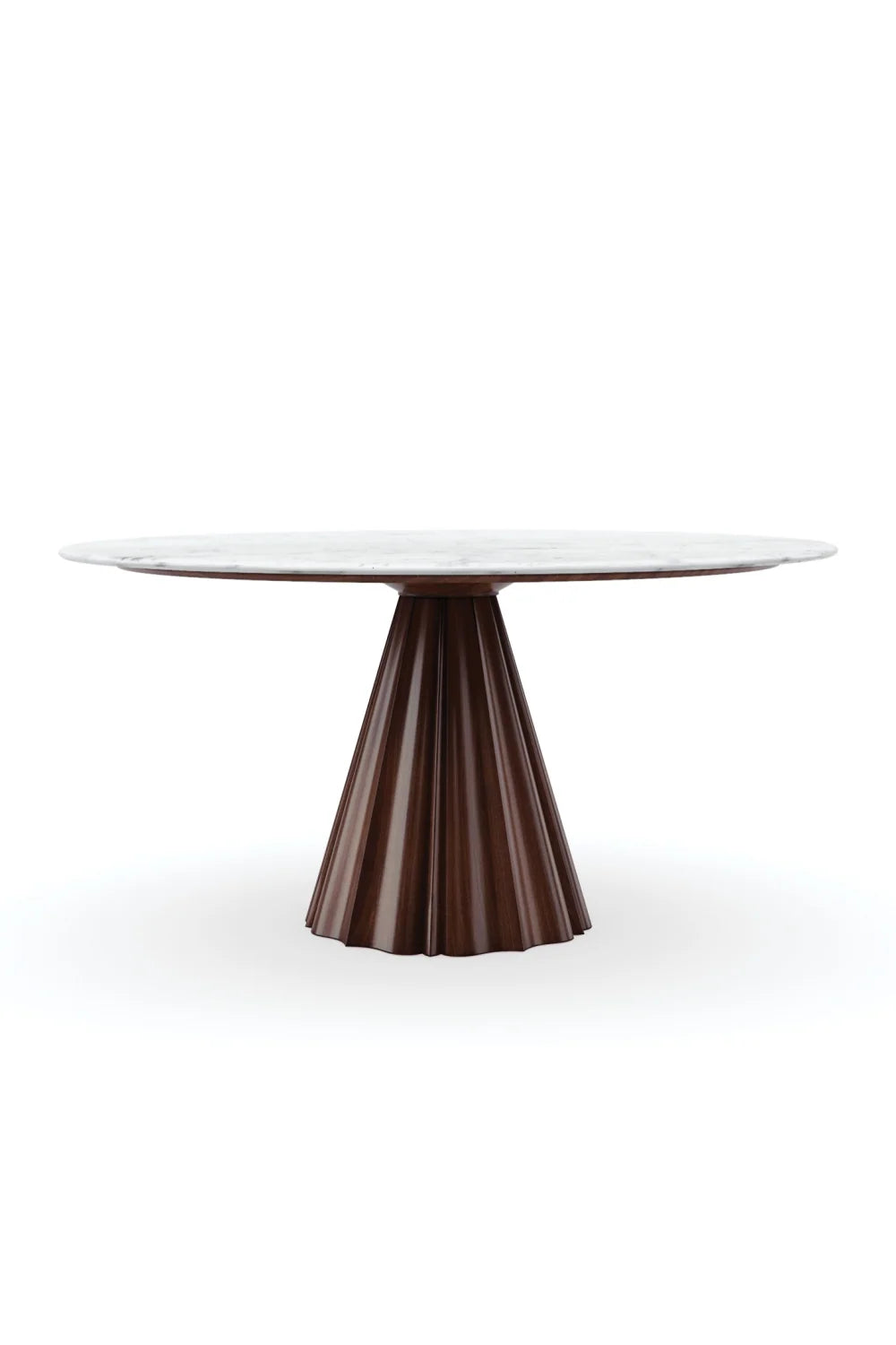 Luxury Round White Marble Dining Table Modern Italian Style for Villa