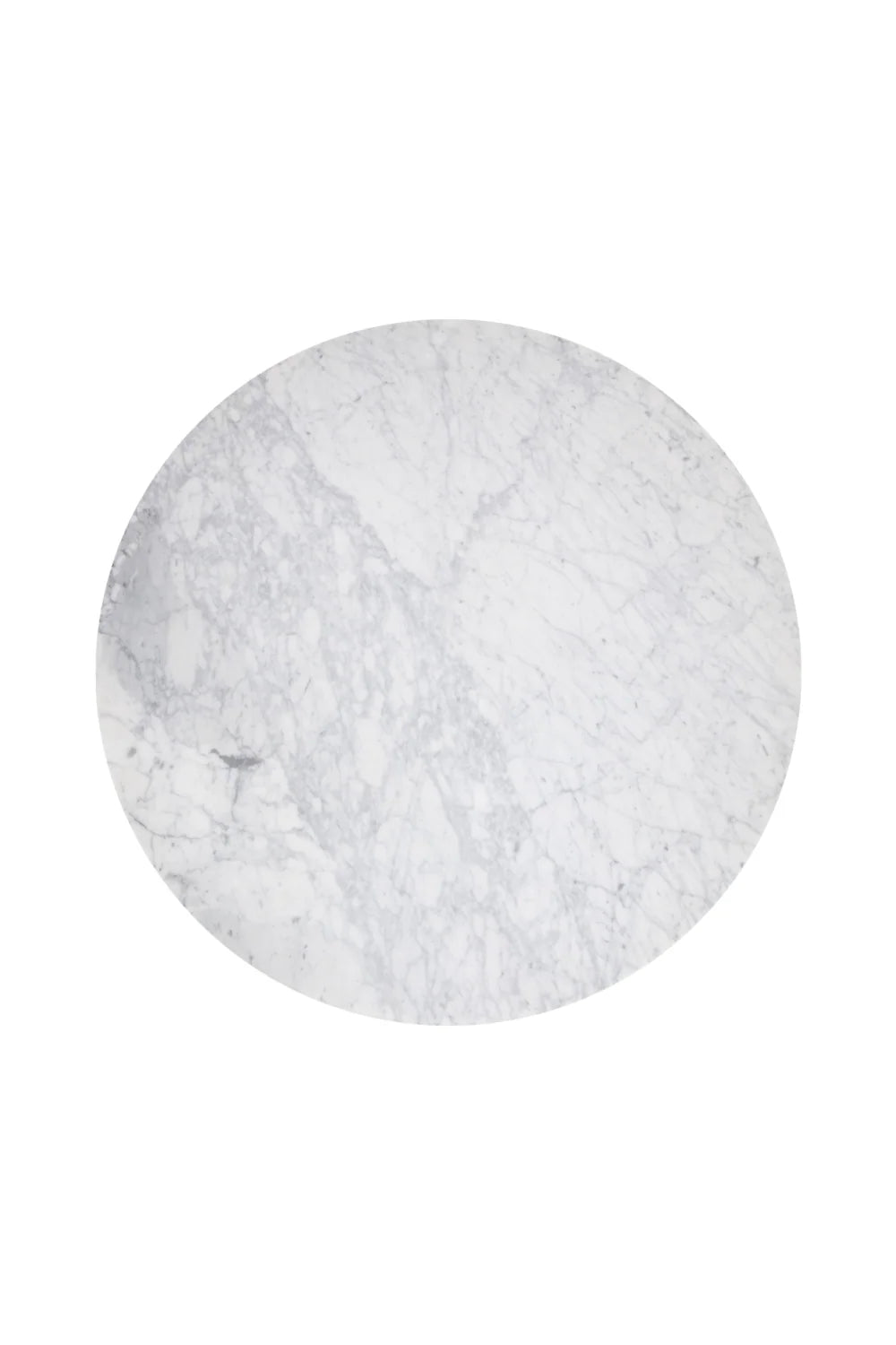 Luxury Round White Marble Dining Table Modern Italian Style for Villa