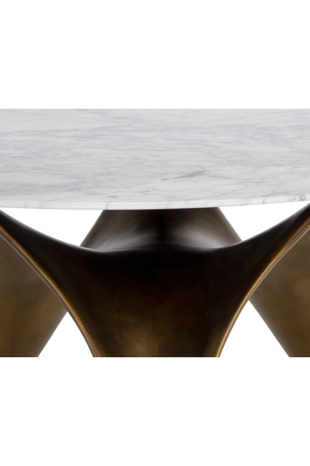Luxury Round White Marble Dining Table Modern Italian Style for Villa