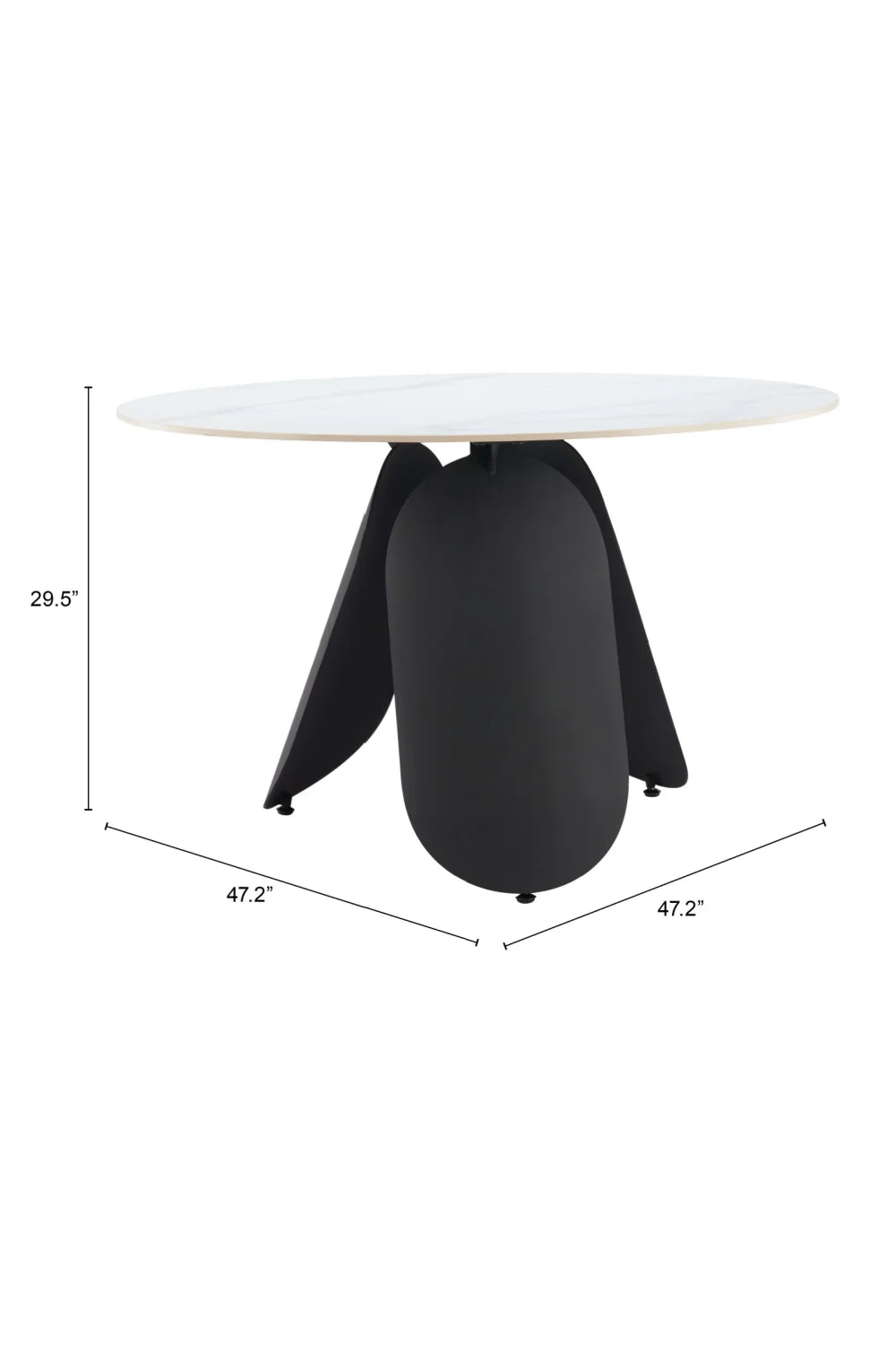 Luxury Round White Sintered Stone Dining Table Modern Italian Style for Villa