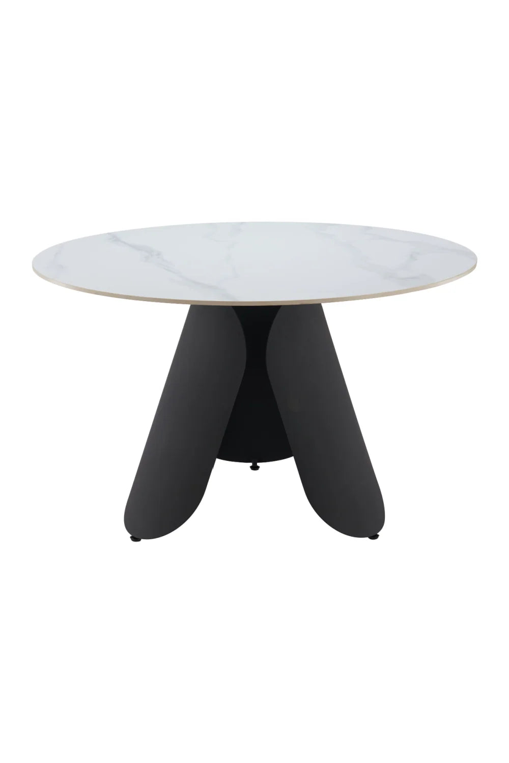 Luxury Round White Sintered Stone Dining Table Modern Italian Style for Villa