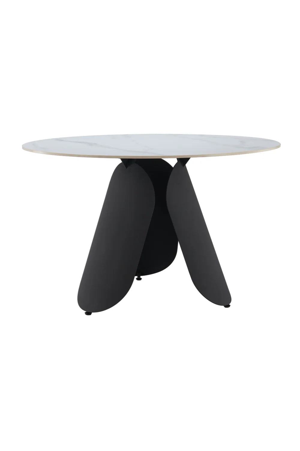 Luxury Round White Sintered Stone Dining Table Modern Italian Style for Villa