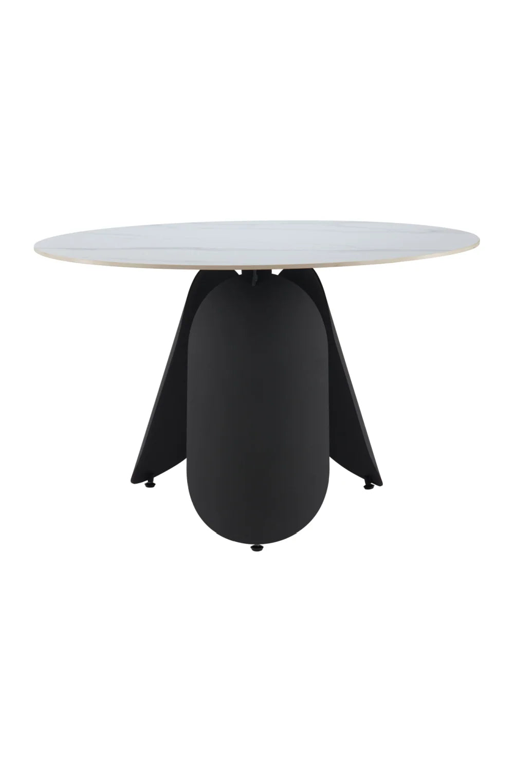 Luxury Round White Sintered Stone Dining Table Modern Italian Style for Villa