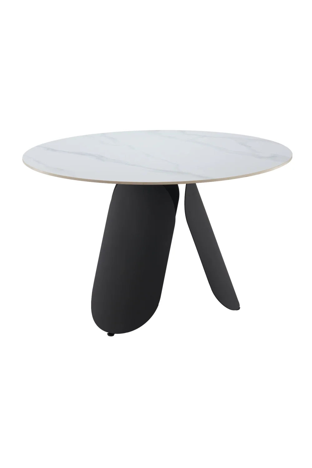 Luxury Round White Sintered Stone Dining Table Modern Italian Style for Villa