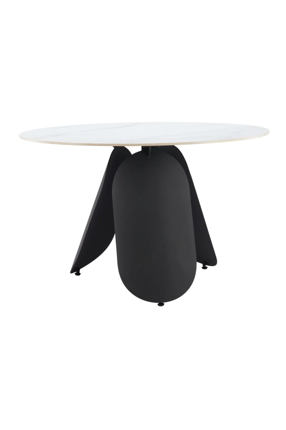 Luxury Round White Sintered Stone Dining Table Modern Italian Style for Villa